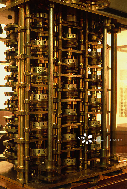 巴贝奇差分机原始机型遗骸图片素材