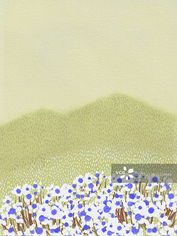 花朵花丛插画图片素材