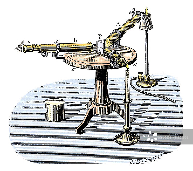 19世纪的基尔霍夫-本生分光镜图片素材