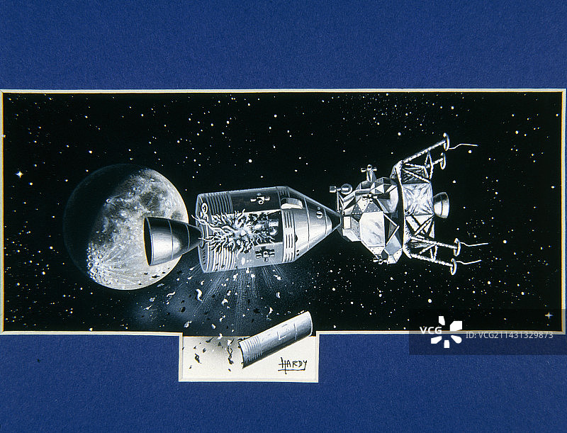 阿波罗13号爆炸场景艺术作品图片素材