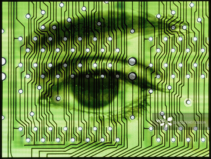 电脑艺术人眼电路板图片素材