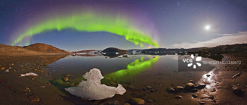 格陵兰岛的北极光图片素材