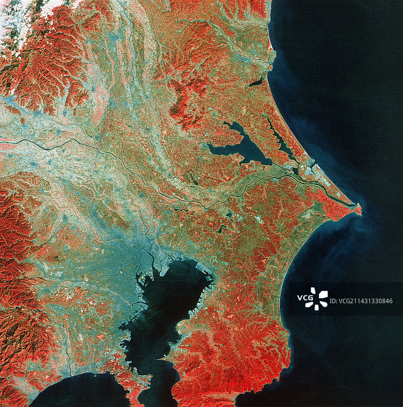 日本东京的陆地卫星图像图片素材