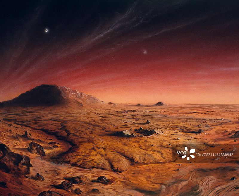火星表面艺术作品图片素材