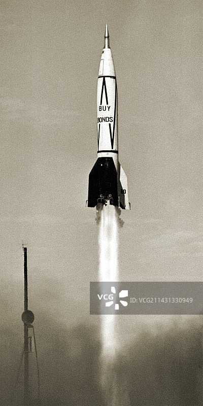 美国V-2火箭发射图片素材