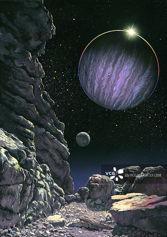 系外行星插图图片素材