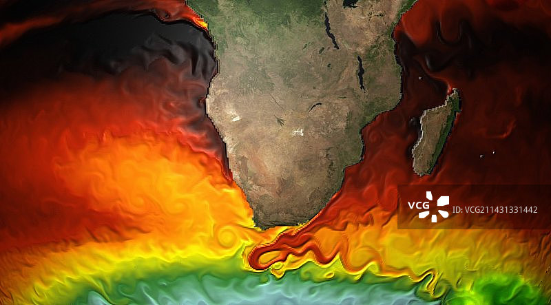 海面温度计算机模型图片素材