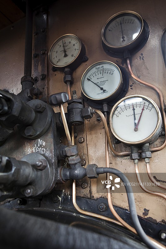 蒸汽机车仪表图片素材