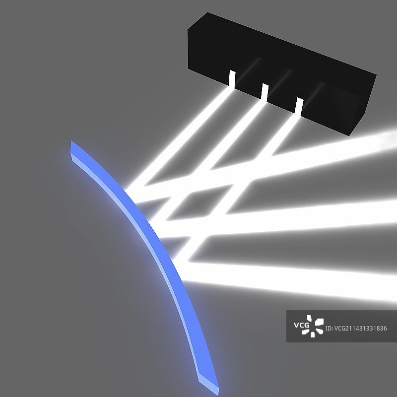 反射光线的凸抛物面镜图片素材