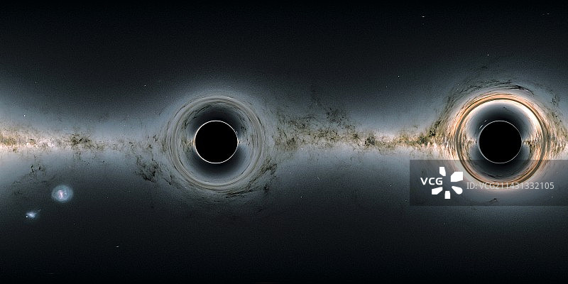 超大质量黑洞双星超级计算机模拟图片素材