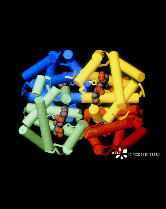 血红蛋白分子电脑图像图片素材