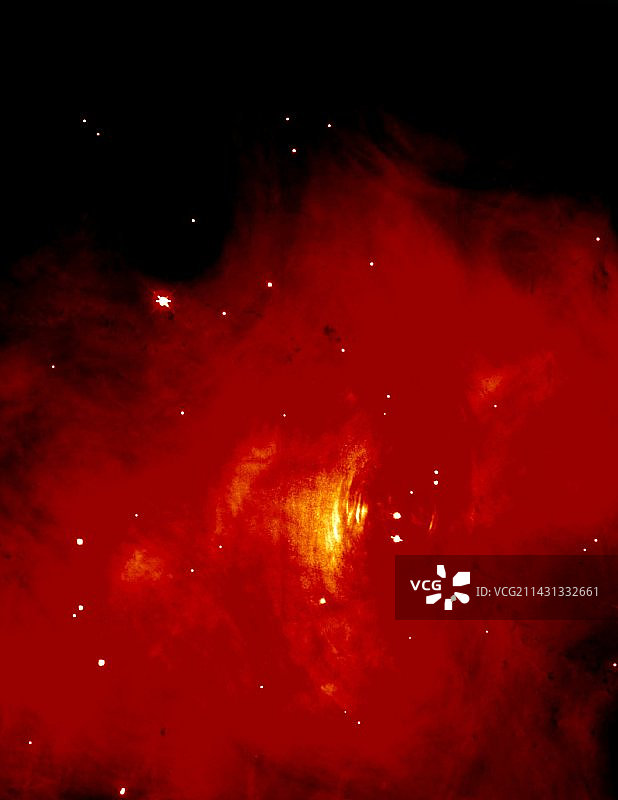 蟹状星云中心的哈勃太空望远镜影像图片素材