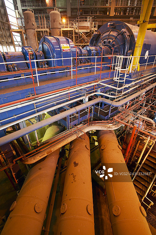 电力站汽轮机大厅图片素材