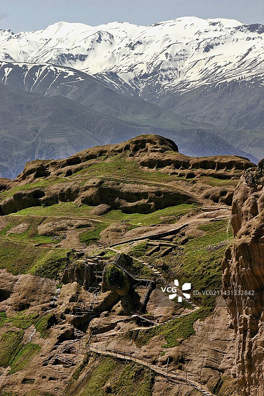 厄尔布尔士山脉阿拉穆特城堡（伊朗）图片素材