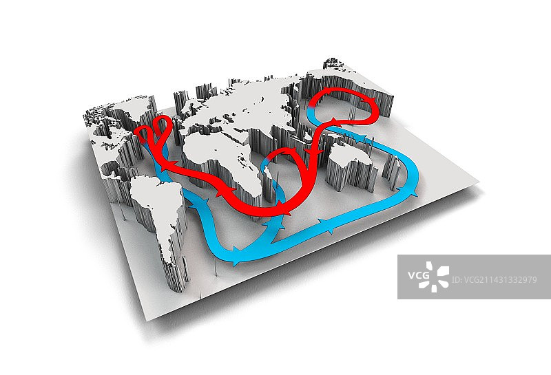 全球海洋温盐环流示意图图片素材
