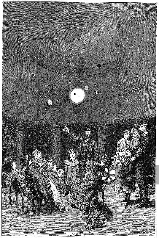 佩里尼天文馆，1879年图片素材