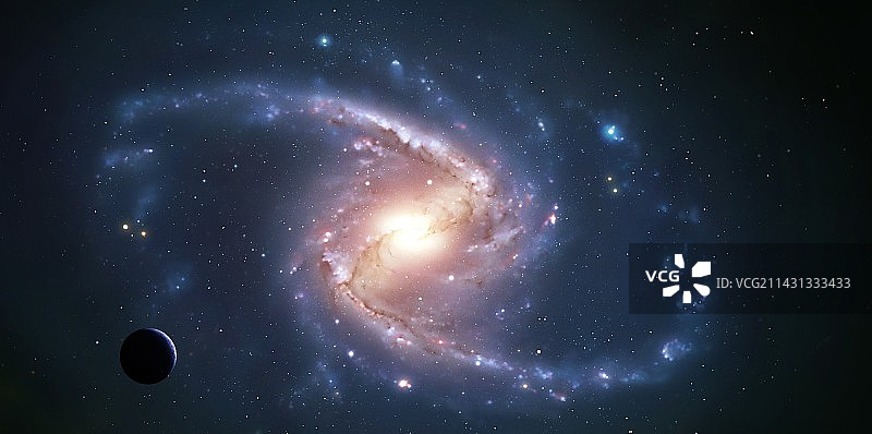 棒旋星系的艺术作品图片素材