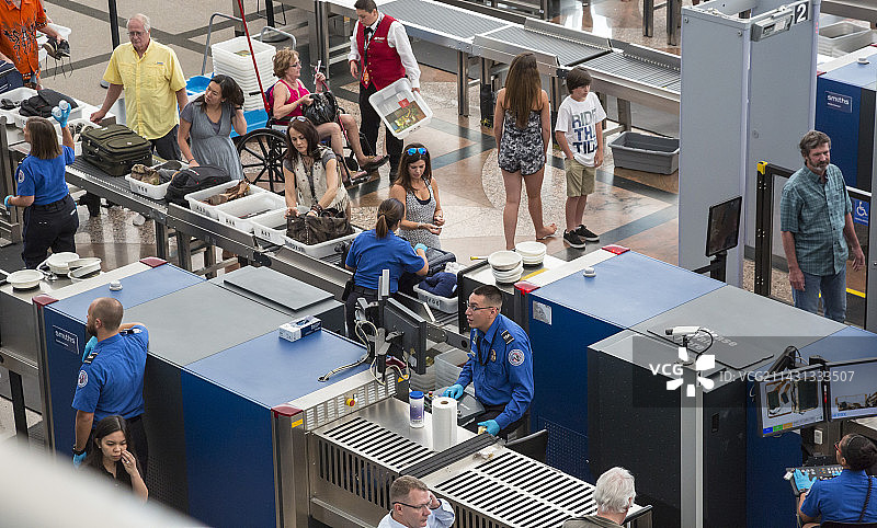 丹佛机场安检图片素材