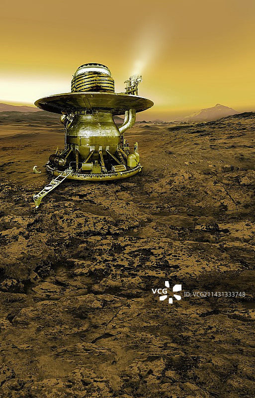 金星13号探测器金星表面插图图片素材