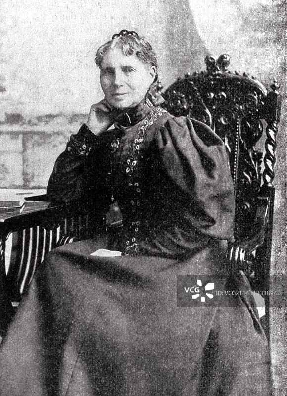 美国护士克拉拉·巴顿肖像图片素材