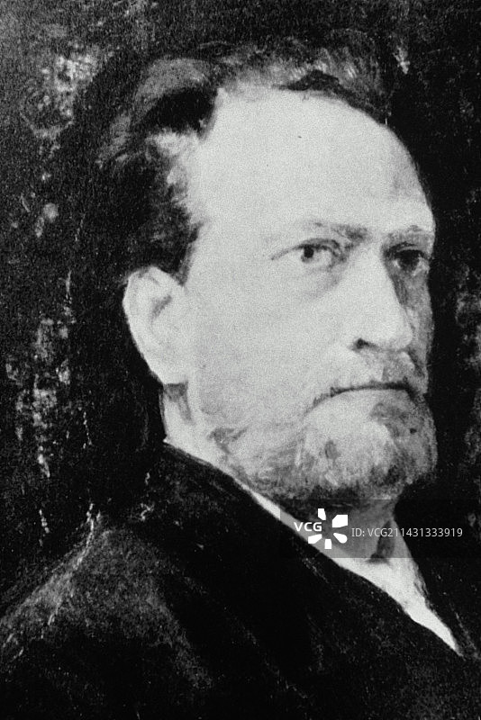 德国植物学家尤利乌斯·冯·萨克斯肖像图片素材