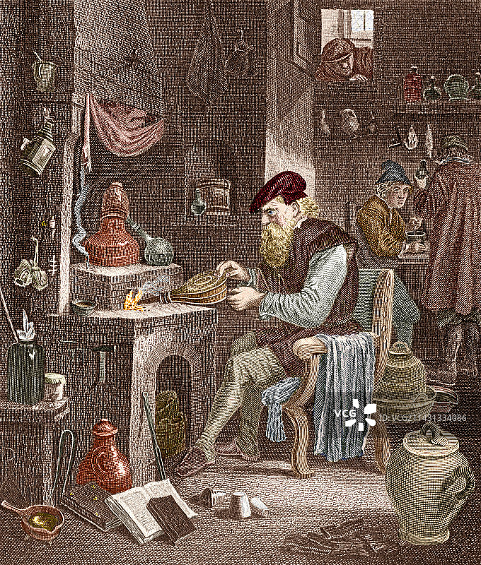 炼金术士工作场景图片素材