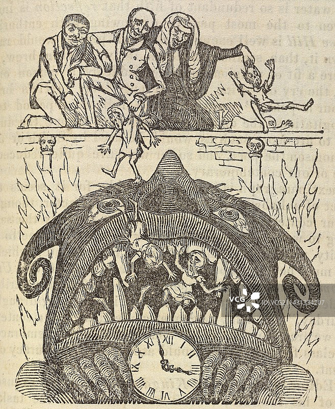 1833年工厂中的童工讽刺画图片素材