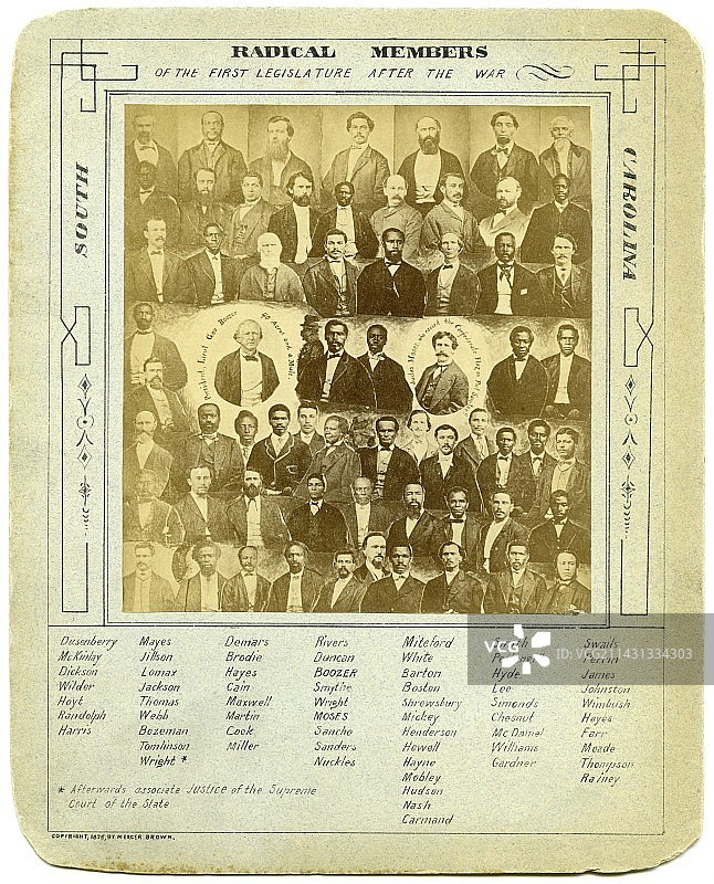 1876年南卡罗来纳州议会的激进派成员图片素材
