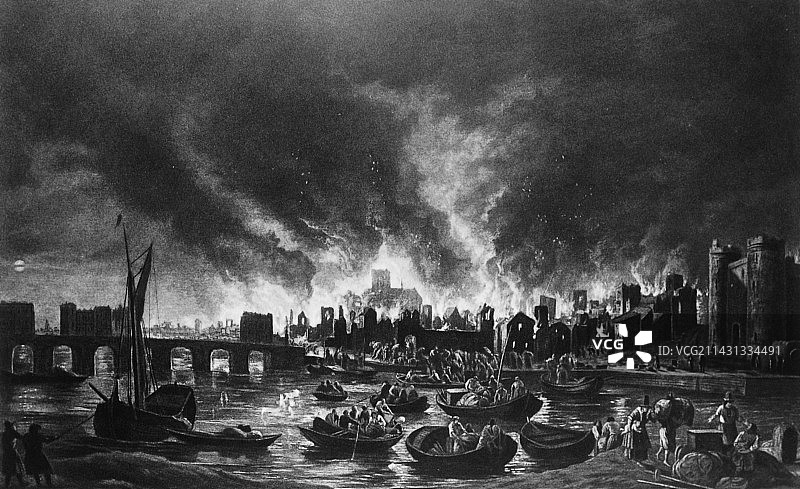 伦敦大火图片素材