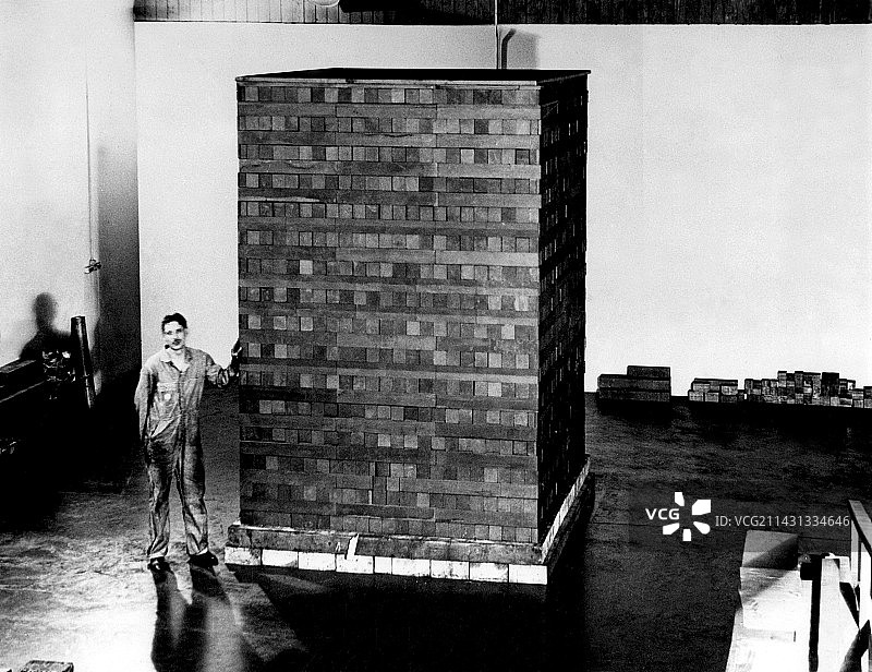 20世纪40年代第一座核反应堆测试设计图片素材