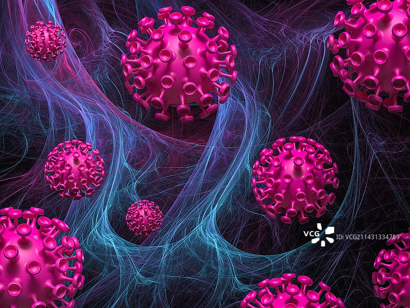 病毒衣壳场景插图图片素材