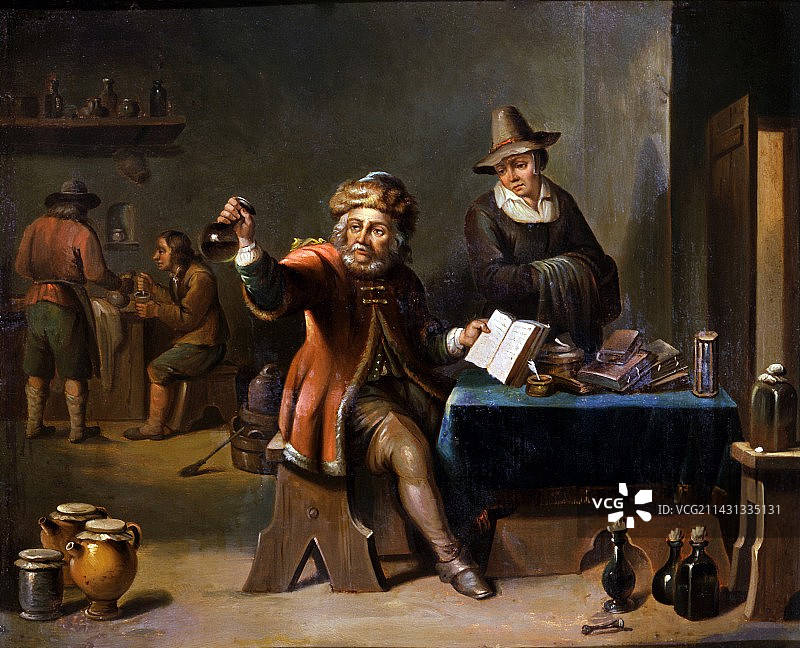 18世纪的医疗咨询图片素材