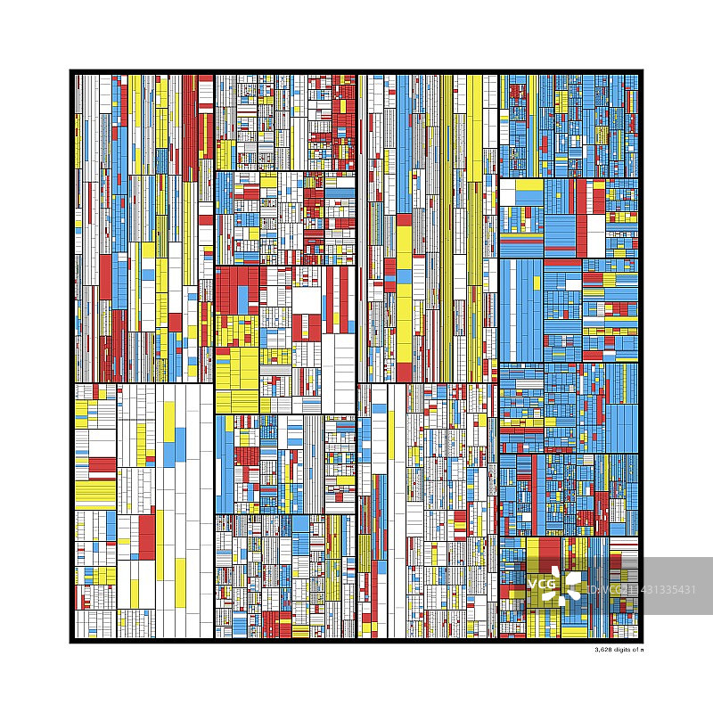 圆周率矩形树图插画图片素材