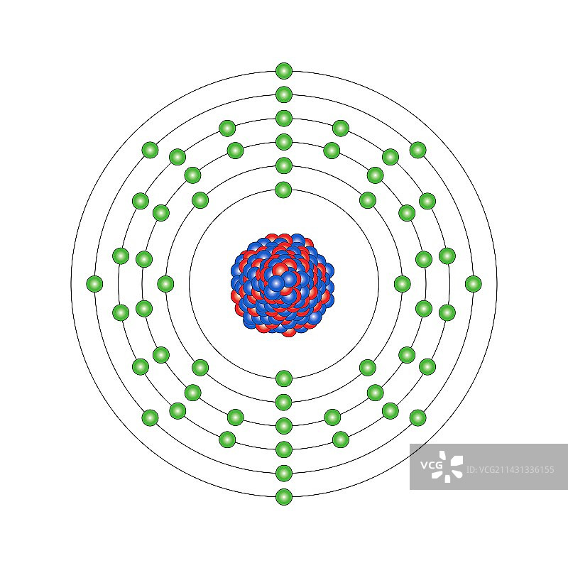 钡原子结构图片素材
