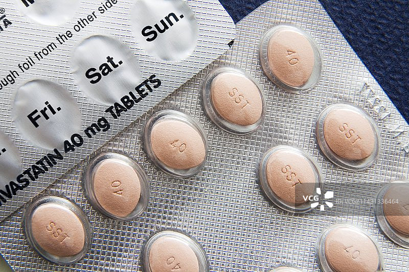 辛伐他汀降胆固醇药物图片素材