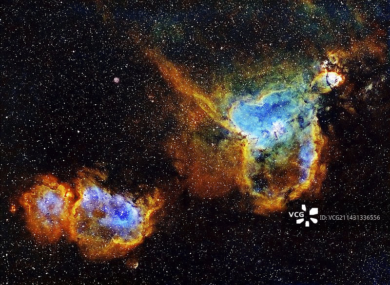 心宿星云和灵魂星云图片素材