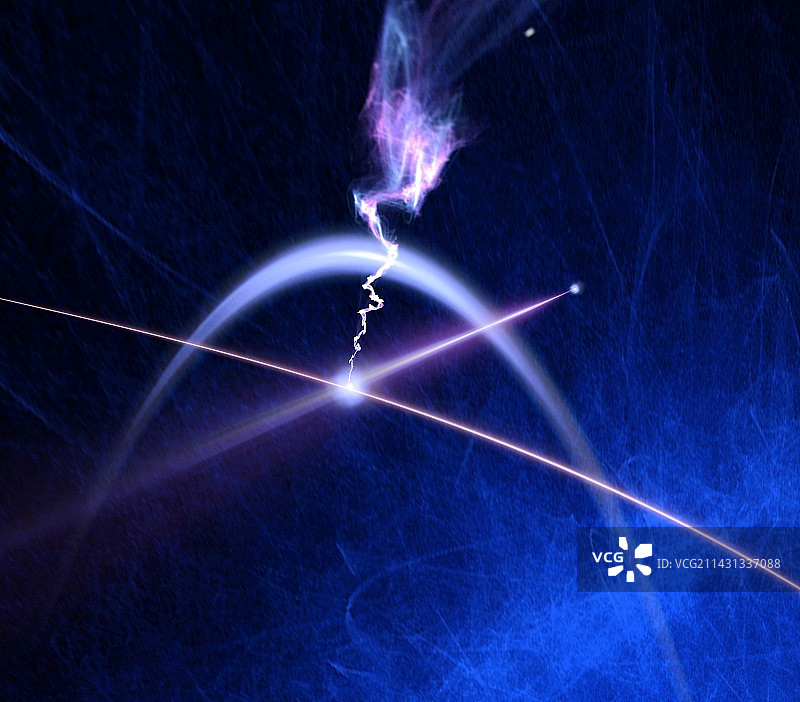 光子与电子相互作用概念图片素材