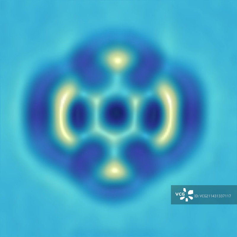 可逆的伯格曼环化反应，原子力显微镜图像图片素材