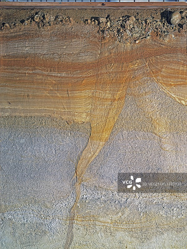 土壤漆面中的低温扰动剖面图片素材