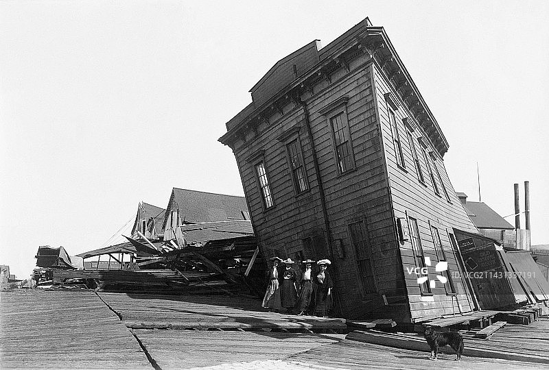 1906年旧金山地震造成的破坏图片素材