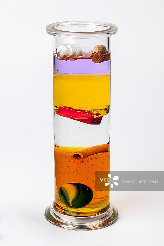 密度阶梯实验图片素材