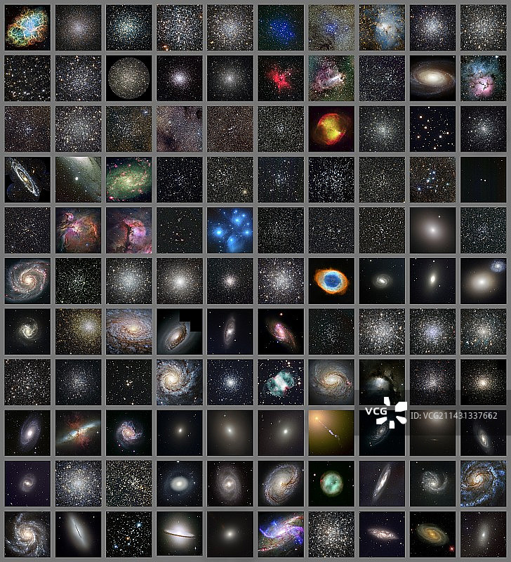 梅西耶天体完整集合图片素材