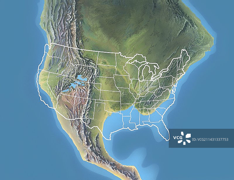 北美洲，早期第三纪图片素材