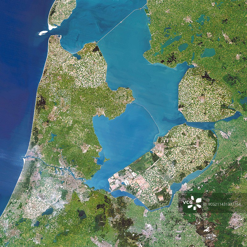 圩田卫星图像图片素材