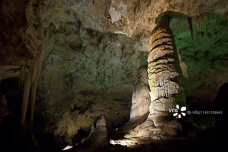 卡尔斯巴德洞穴的石灰岩地貌图片素材