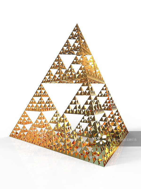 谢尔宾斯基分形金字塔艺术作品图片素材