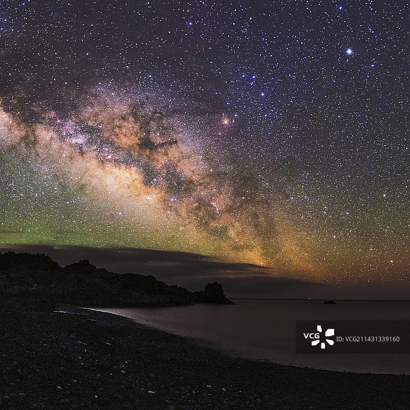 加那利群岛拉帕尔马岛的银河图片素材