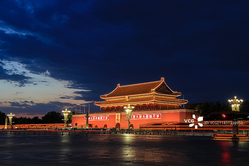 夜色天安门图片素材
