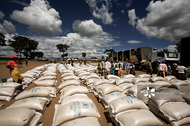 食品分配，乌干达图片素材