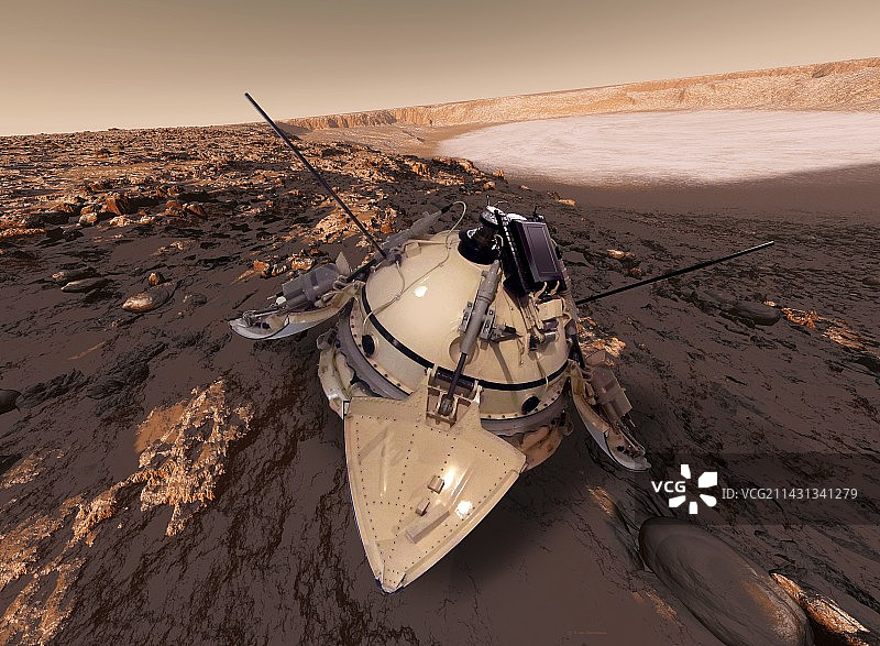 火星3号探测器合成图图片素材